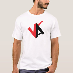 Rot und Schwarz Klassisches Minimal Buchstabe VA M T-Shirt