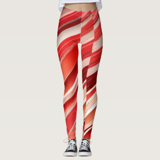 Rot und Schwarz Leggings