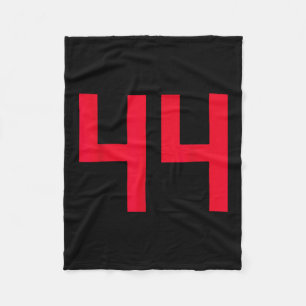 Rot und Schwarz Nummer 44 Trikot Spieler Uniform # Fleecedecke