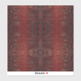 Rot und Schwarz-Python-Print Aufkleber