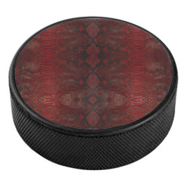 Rot und Schwarz-Python-Print Eishockey Puck