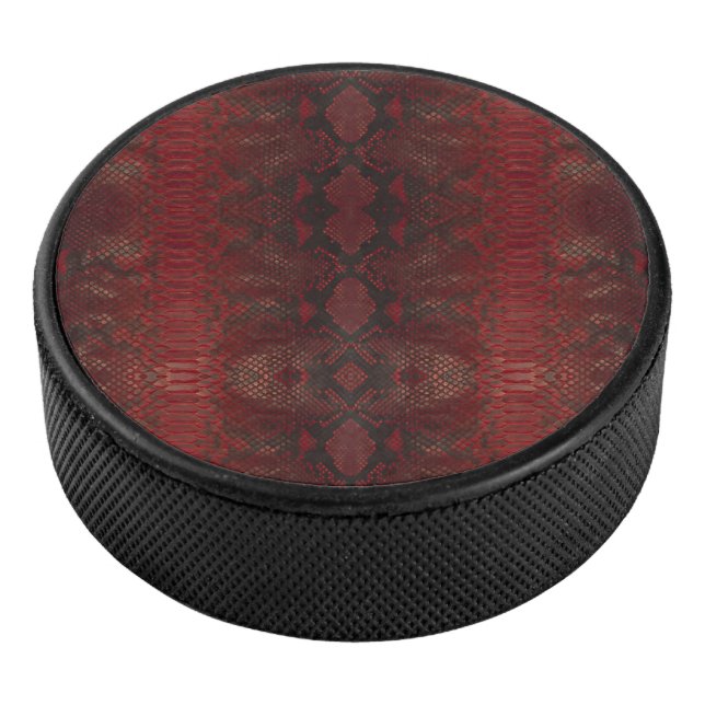 Rot und Schwarz-Python-Print Eishockey Puck (3/4)