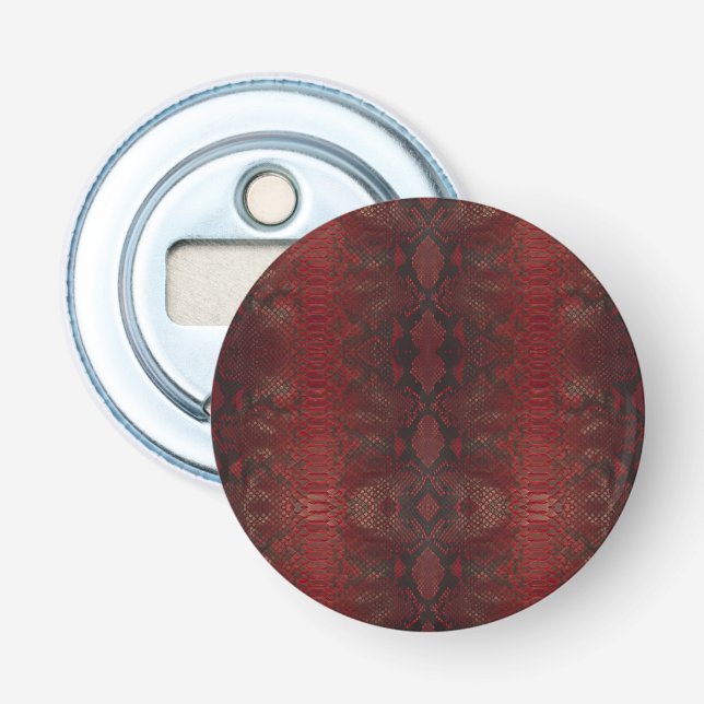 Rot und Schwarz-Python-Print Flaschenöffner (Vorderseite)