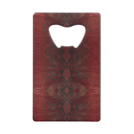 Rot und Schwarz-Python-Print Geldbeutel Flaschenöffner