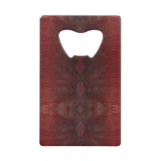 Rot und Schwarz-Python-Print Geldbeutel Flaschenöffner (Vorderseite)
