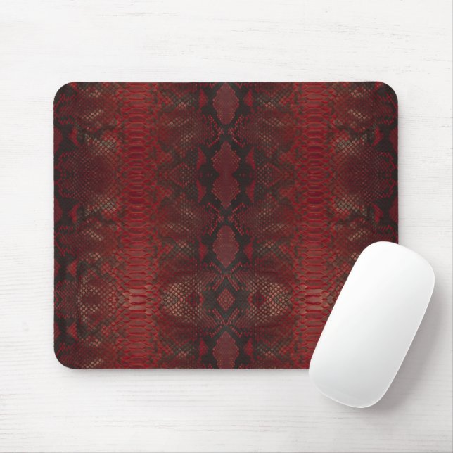 Rot und Schwarz-Python-Print Mousepad (Mit Mouse)