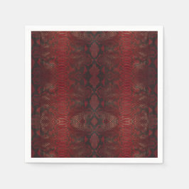 Rot und Schwarz-Python-Print Serviette