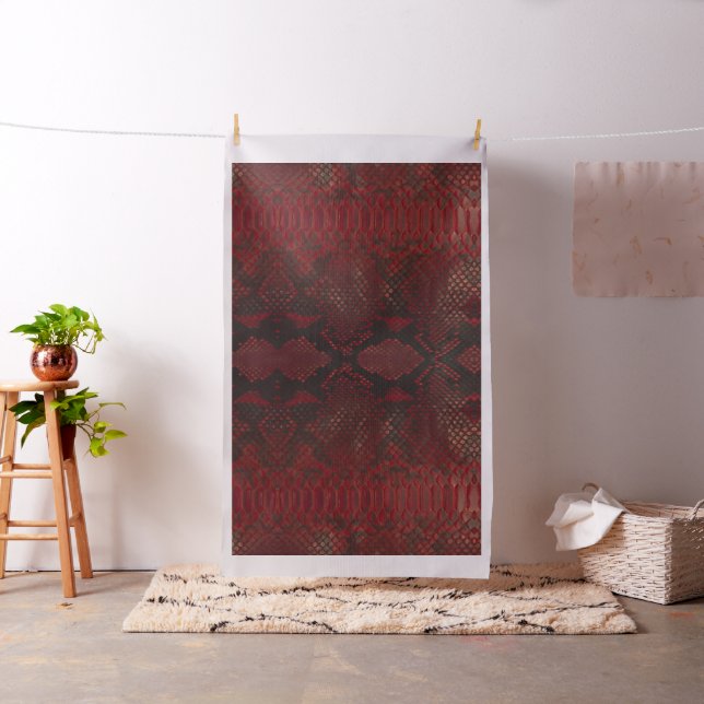Rot und Schwarz-Python-Print Stoff (Beispiel)