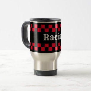 Rot und Schwarz Reisebecher