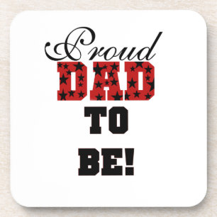 Rot und schwarz Stolz Vater als Geschenke Untersetzer