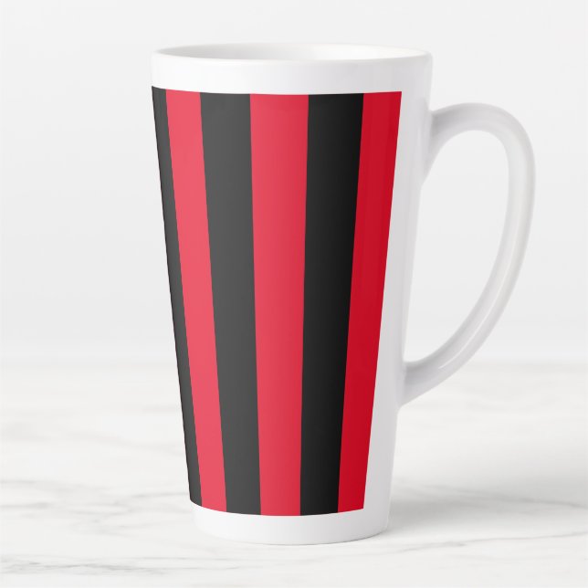 Rot und Schwarz Streifen Milchtasse (Rechts)