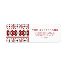 Rot und Schwarz Winter Messe Isle Pattern