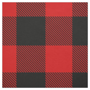 Rot und Schwarz XXL Buffalo Karo Kariert Tartan Stoff