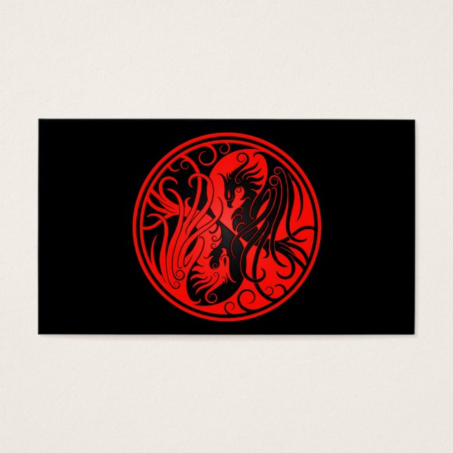 Rot und Schwarz Yin Yang Phoenix (Vorderseite)