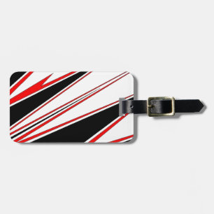 Rot und Schwarz zzag Design von AOM Gepäckanhänger