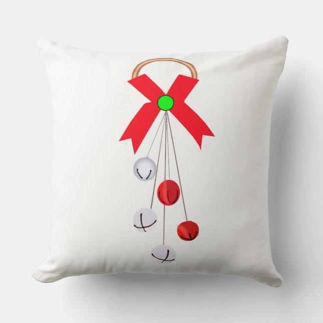 Rot und Silberschmuck Kissen (Vorderseite)