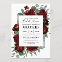Rot und Silver Country Burgund Rose Brautparty