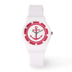 Rot und Weiß Anchor Nautic Armbanduhr
