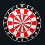 Rot und Weiß auf Schwarzweißplatine Dartscheibe<br><div class="desc">Rot & weiß auf schwarzem Dart Board.</div>