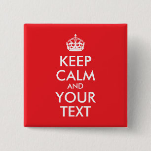Rot und Weiß Behalten Ruhe und Ihr Text Button