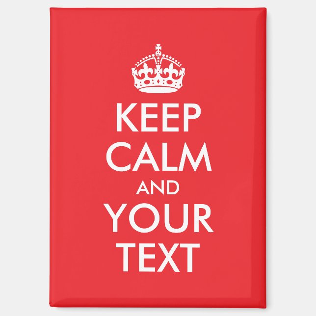 Rot und Weiß Behaltend Calm Parody Magnet (Vorderseite)