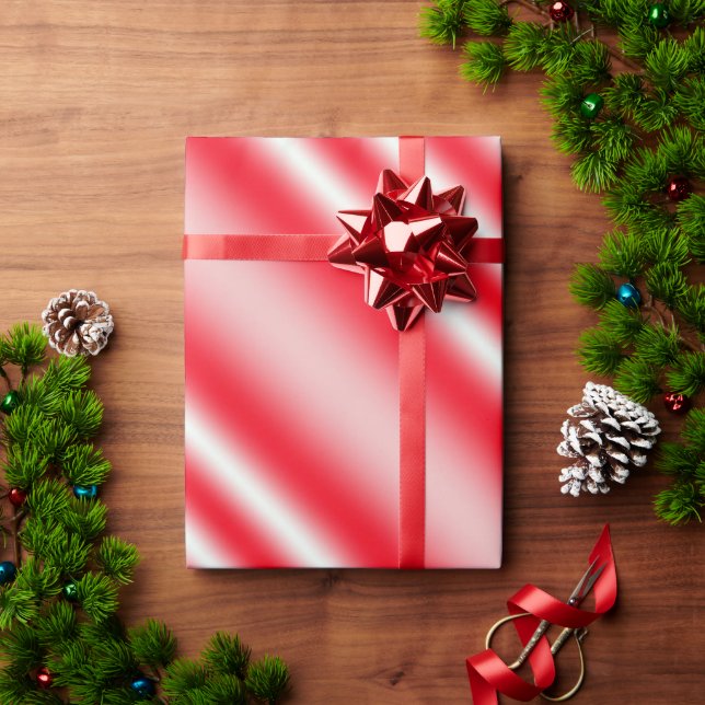Rot und Weiß Candy Cane gestreift Geschenkpapier (Feiertagsgeschenk)