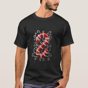 Rot und Weiß Candy Cane Weihnachten Weihnachten Xm T-Shirt