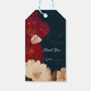 Rot und Weiß Elegantes modernes chic florales Gesc Geschenkanhänger