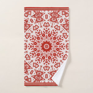 Rot und Weiß, ethnische Bandana Handtuch