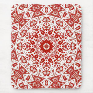 rot und weiß, ethnische Bandana Mousepad