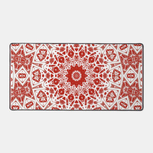 Rot und Weiß, ethnische Bandana Schreibtischunterlage