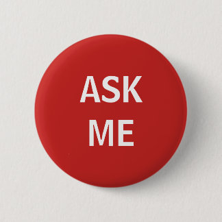 Rot und Weiß fragt mir freiwilligen Knopf Button