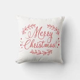 Rot und Weiß frohe WeihnachtenPillow Kissen