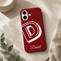 Rot und Weiß Gehäuse-iPhone - personalisierte Beze