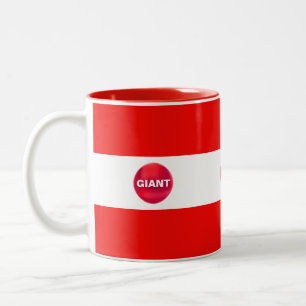 Rot und Weiß gestreift Zweifarbige Tasse