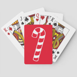 Rot und weiß gestreifte Weihnachtscreme Spielkarten
