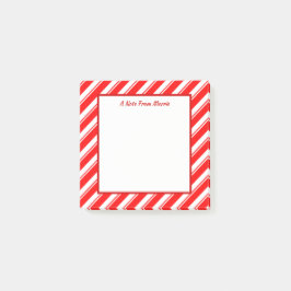 Rot und Weiß gestreifter, benutzerdefinierter Plat Post-it Klebezettel