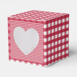 Rot und Weiß Gingham Geschenkschachtel