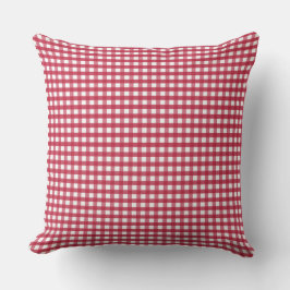 Rot und Weiß Gingham Kissen