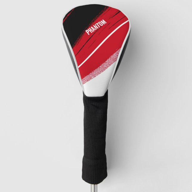 rot und weiß golf headcover (Vorderseite)