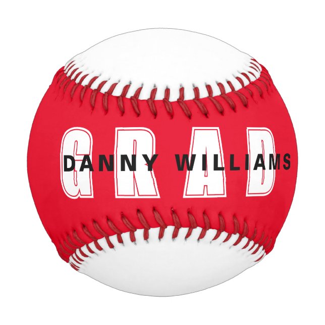 Rot und Weiß Grad Name Player # Baseball (Vorderseite)