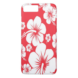 Rot und Weiß Hibiskus Hawaiianische Schrift Case-Mate iPhone Hülle