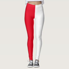 Rot und weiß leggings