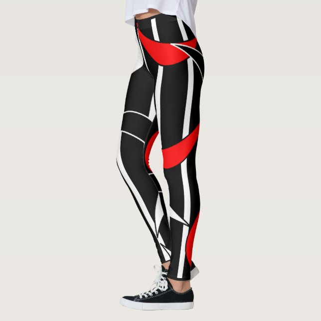 Rot und Weiß Leggings (Links)