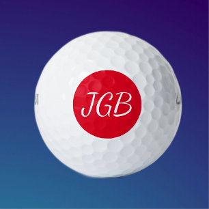 Rot und weiß oder Farbhintergrund auswählen Golfball