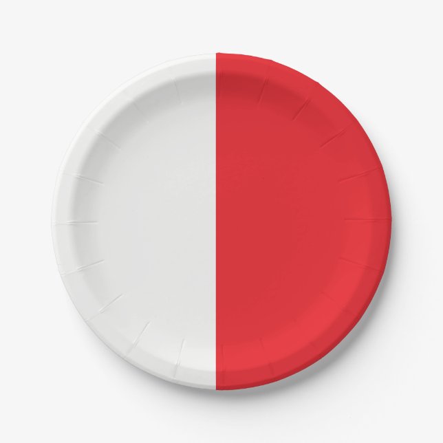 rot und weiß pappteller (Vorderseite)