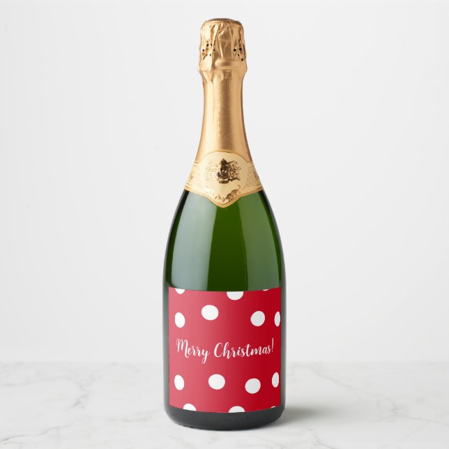Rot und weiß personalisierte Polka Dots Weihnachte (Vorderseite)