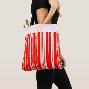 Rot und Weiß rustikal Tasche