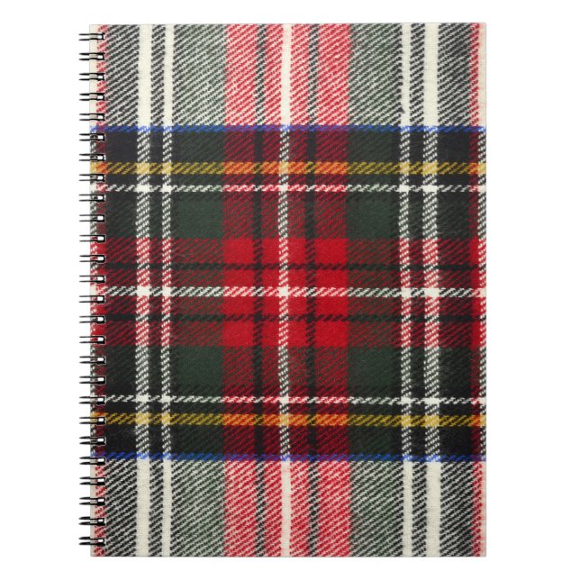 Rot und weiß Schottische Tartan kariert. Notizblock (Vorderseite)