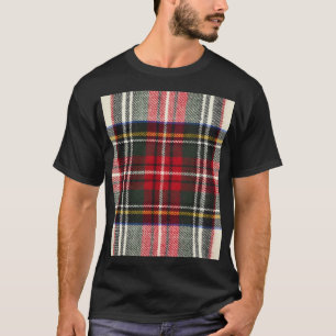 Rot und weiß Schottische Tartan kariert. T-Shirt